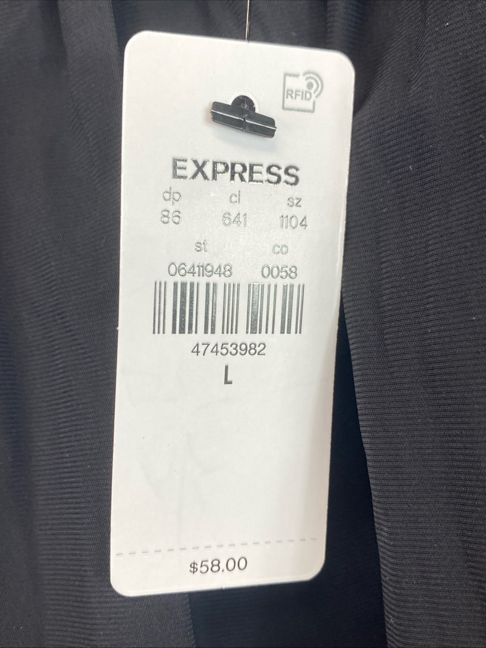 Express One Shoulder Ruffle Black Top Women Size Large NWT Carnival Festive Fun - Picture 4 of 9